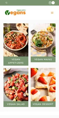 Vorschau der Website Two City Vegans, Medium aus Vereinigte Staaten für gesponserte Artikel