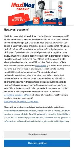 Podgląd witryny ŽENA-IN, medium z kraju Czechy do artykułów sponsorowanych