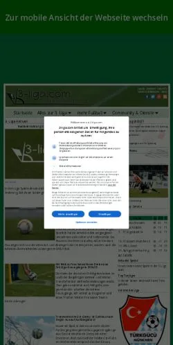 Anteprima del sito 3. Liga Fußball, media di Germania per articoli sponsorizzati