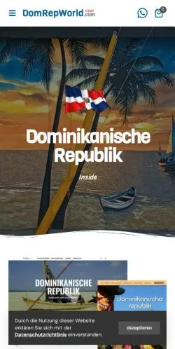 Aperçu du site Dominikanische Republik INSIDE, média de Allemagne pour articles sponsorisés