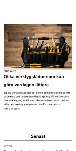 Anteprima del sito byggainformationen.se, media di Svezia per articoli sponsorizzati
