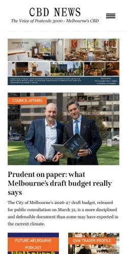 Anteprima del sito CBD News, media di Australia per articoli sponsorizzati