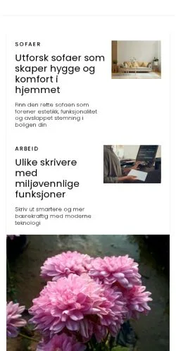 Anteprima del sito hjemogstil.com, media di Norvegia per articoli sponsorizzati