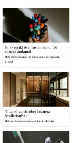 Voorbeeld van de site husredo.se, medium uit Zweden voor gesponsorde artikelen