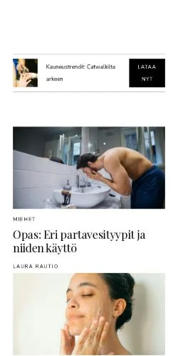 Podgląd witryny kauneudenkorjaus.fi, medium z kraju Finlandia do artykułów sponsorowanych