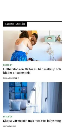 Anteprima del sito kvinnorskurs.se, media di Svezia per articoli sponsorizzati