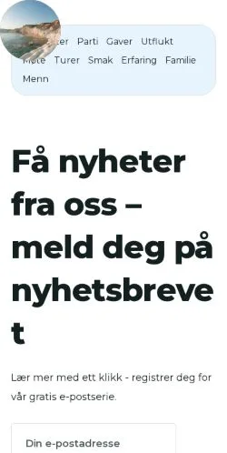 Aperçu du site opplever.com, média de Norvège pour articles sponsorisés