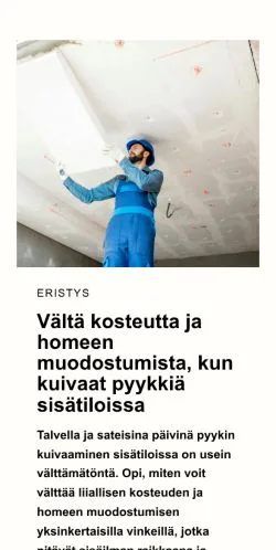 Podgląd witryny talontaivas.fi, medium z kraju Finlandia do artykułów sponsorowanych