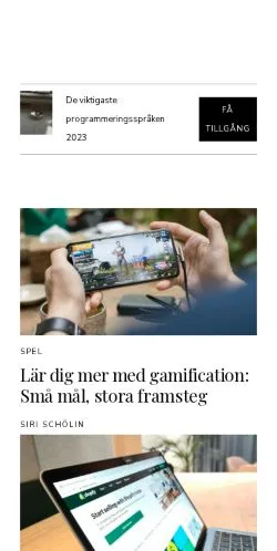 Anteprima del sito teknikbasen.se, media di Svezia per articoli sponsorizzati