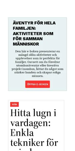 Anteprima del sito unikupplevelse.se, media di Svezia per articoli sponsorizzati
