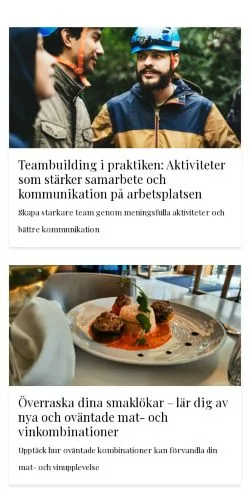 Anteprima del sito upplevelsensmagi.se, media di Svezia per articoli sponsorizzati