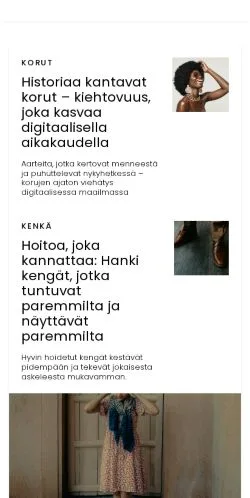 Anteprima del sito uusitrendi.fi, media di Finlandia per articoli sponsorizzati