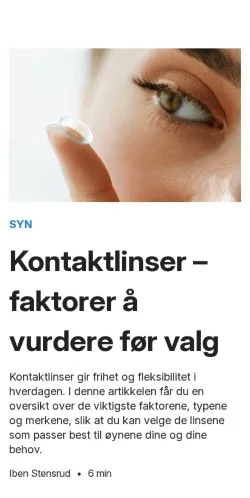 스폰서 기사용 노르웨이 매체 vakkerdu.com 사이트 미리보기