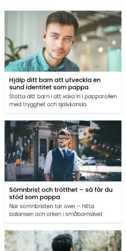 Pré-visualização do site vardagsfar.se, meio de Suécia para artigos patrocinados