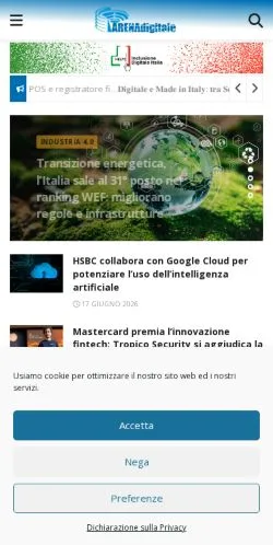 Anteprima del sito Arena Digitale, media di Italia per articoli sponsorizzati