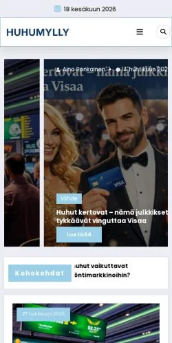 Anteprima del sito Huhumylly, media di Finlandia per articoli sponsorizzati