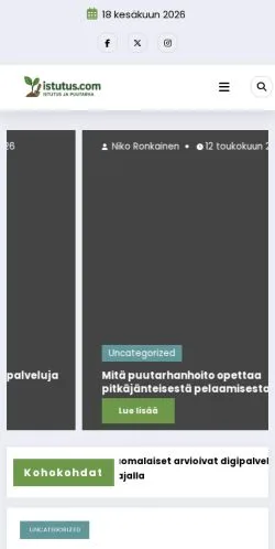 Vorschau der Website Istutus, Medium aus Finnland für gesponserte Artikel
