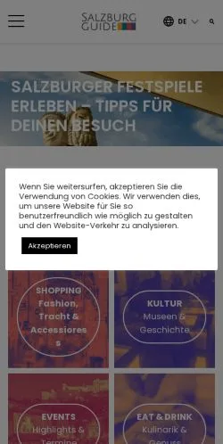 Anteprima del sito Salzburg Guide, media di Austria per articoli sponsorizzati