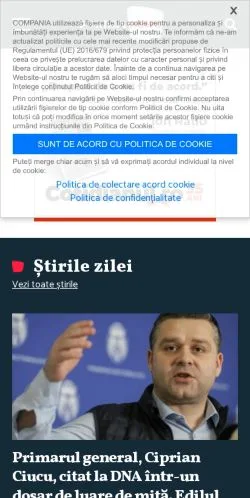 Anteprima del sito Primanews, media di Romania per articoli sponsorizzati