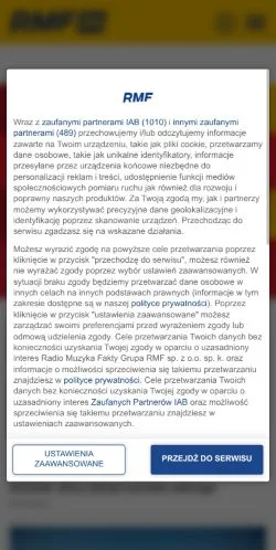 Preview of the RMF24 website, a media outlet in Poland for sponsored articles