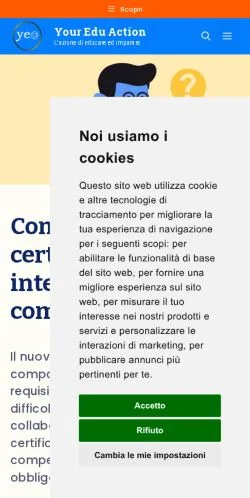 Anteprima del sito Your Edu Action, media di Italia per articoli sponsorizzati