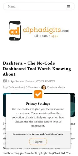 Preview of the AlphaDigits website, a media outlet in United States for sponsored articles