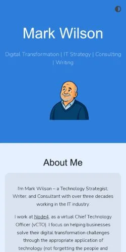 Podgląd witryny Mark Wilson, medium z kraju Wielka Brytania do artykułów sponsorowanych