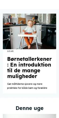 スポンサード記事向けのデンマークメディア、barnligt.dkのサイトプレビュー