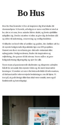 Vista previa del sitio bohus.dk, medio de Dinamarca para artículos patrocinados