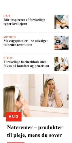 Pré-visualização do site danhelse.dk, meio de Dinamarca para artigos patrocinados