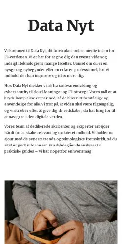 Forhåndsvisning av nettstedet datanyt.dk, medium fra Danmark for sponsede artikler