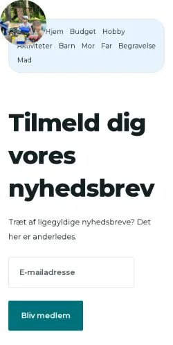 Anteprima del sito dengladefamilie.dk, media di Danimarca per articoli sponsorizzati