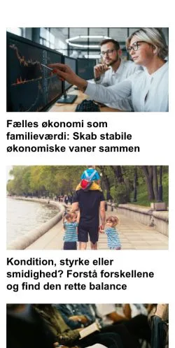 Podgląd witryny familieguides.dk, medium z kraju Dania do artykułów sponsorowanych