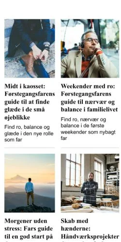 Förhandsvisning av webbplatsen farsvenner.dk, medium i Danmark för sponsrade artiklar