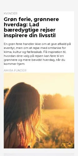 Anteprima del sito ferielande.dk, media di Danimarca per articoli sponsorizzati