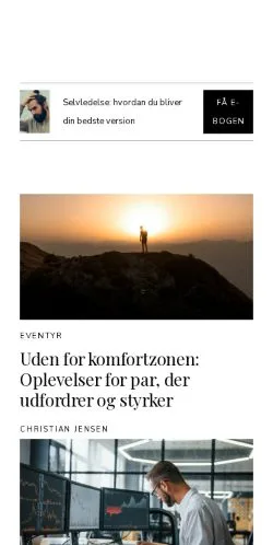 Preview of the mandland.dk website, a media outlet in Denmark for sponsored articles