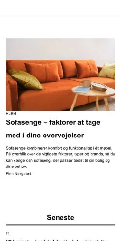 Forhåndsvisning av nettstedet mandlig.dk, medium fra Danmark for sponsede artikler