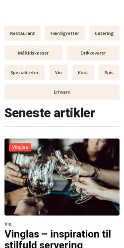 スポンサード記事向けのデンマークメディア、spismedos.dkのサイトプレビュー