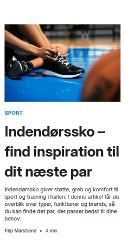 Anteprima del sito sportskamp.dk, media di Danimarca per articoli sponsorizzati