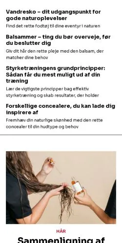 Pré-visualização do site teamsund.dk, meio de Dinamarca para artigos patrocinados