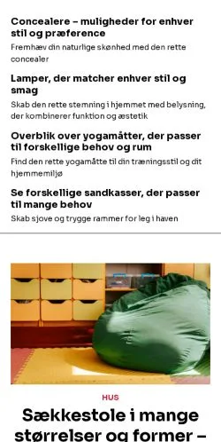 Voorbeeld van de site topinfo.dk, medium uit Denemarken voor gesponsorde artikelen