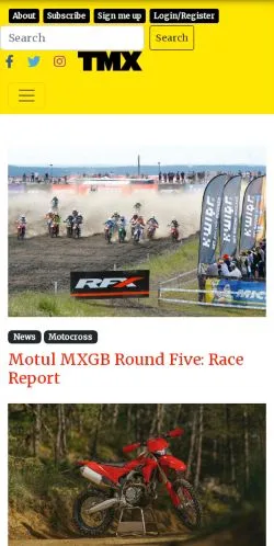 Anteprima del sito TMX News, media di Regno Unito per articoli sponsorizzati