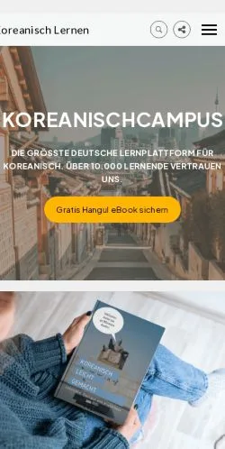 Anteprima del sito KoreanischCampus, media di Germania per articoli sponsorizzati