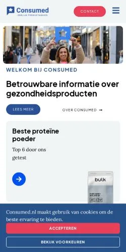 Preview of the Consumed website, a media outlet in Netherlands for sponsored articles