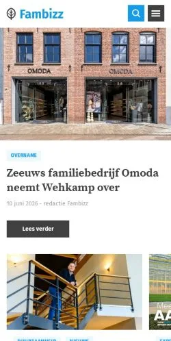 Sponsorlu makaleler için Hollanda medyası Fambizz sitesinin önizlemesi