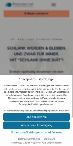 Podgląd witryny FitnessDoc, medium z kraju Niemcy do artykułów sponsorowanych