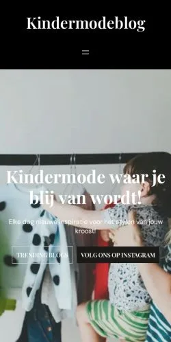 Anteprima del sito Kindermodeblog, media di Paesi Bassi per articoli sponsorizzati