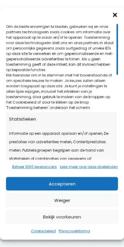 Anteprima del sito WaarOvernachtenIn, media di Paesi Bassi per articoli sponsorizzati