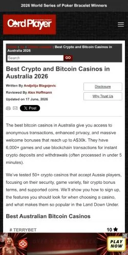 Anteprima del sito Sing Tao Crypto, media di Australia per articoli sponsorizzati