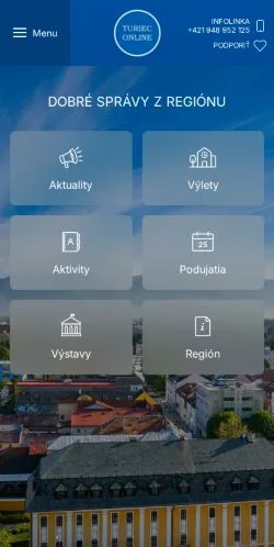 Anteprima del sito Turiec Online, media di Slovacchia per articoli sponsorizzati